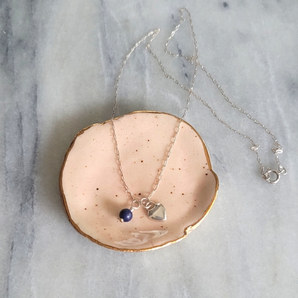 Benchnine Jewelry - Sterling silver necklace heart 💙 charm